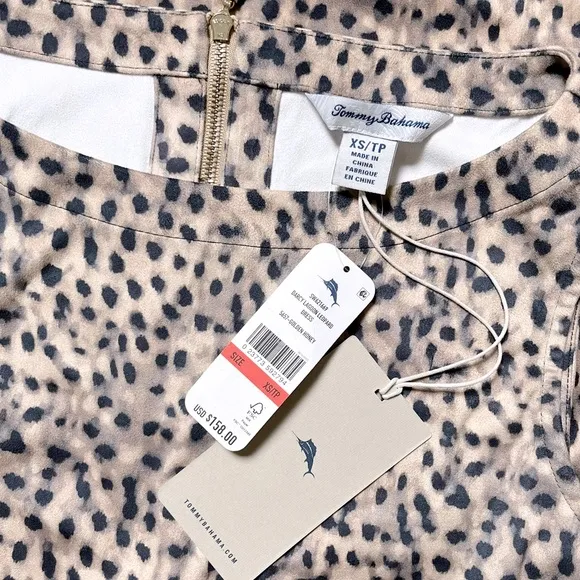 TOMMY BAHAMA Darcy Lagoon Leopard Dress - Golden Honey