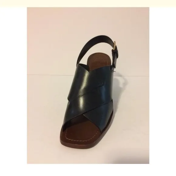 Tory Burch Bleecker Leather Heel Sandal Size 5 NEW