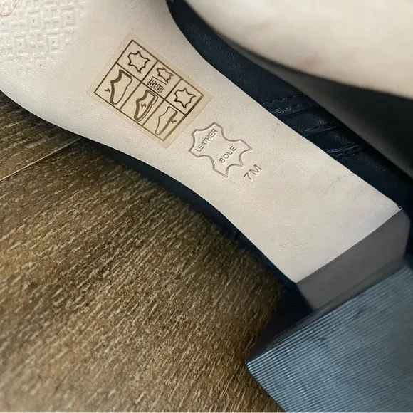 Tory Burch Leather Knee High Boot Women’s 7 Black Riding Block Heel Fall Winter