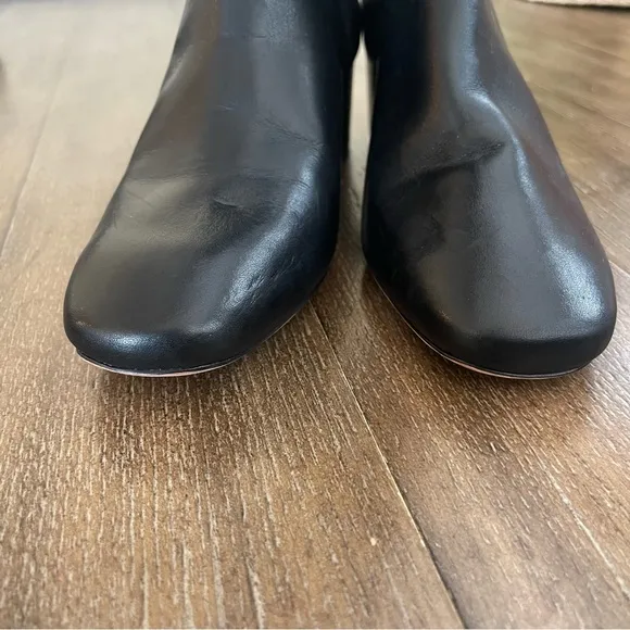 Tory Burch Leather Knee High Boot Women’s 7 Black Riding Block Heel Fall Winter