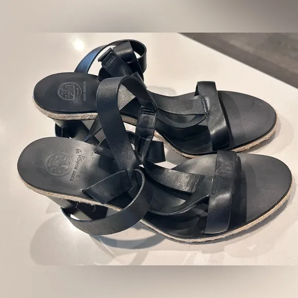 Tory Burch Marbella Open toe Espadrille Heels Sandals