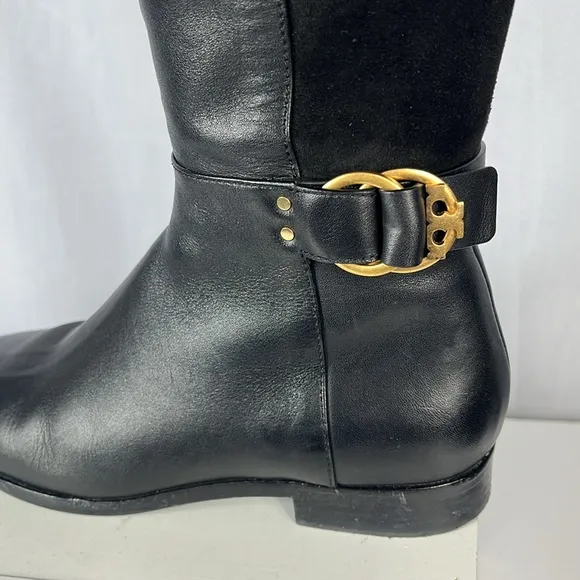 Tory Burch Women's Leather Suede Marsden Over The Knee Boot Shoes 49995.
