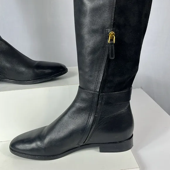 Tory Burch Women's Leather Suede Marsden Over The Knee Boot Shoes 49995.