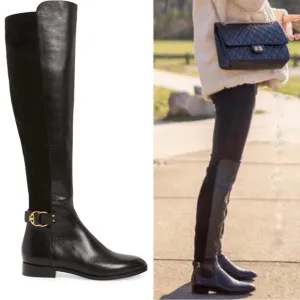 Tory Burch Women's Leather Suede Marsden Over The Knee Boot Shoes 49995.