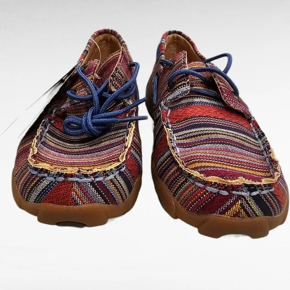 Twisted X Serape Moccasin Boat Shoes Style YDM0041 Kids Youth Unisex