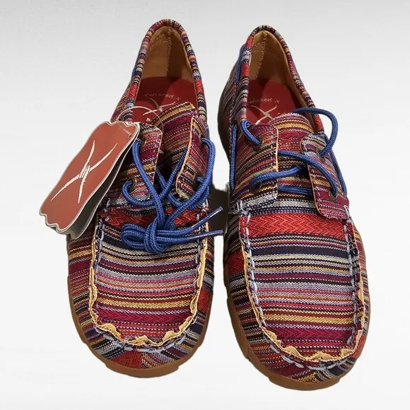 Twisted X Serape Moccasin Boat Shoes Style YDM0041 Kids Youth Unisex
