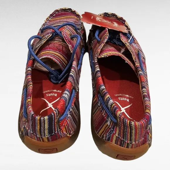 Twisted X Serape Moccasin Boat Shoes Style YDM0041 Kids Youth Unisex