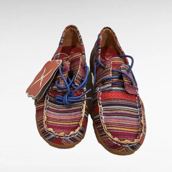 Twisted X Serape Moccasin Boat Shoes Style YDM0041 Kids Youth Unisex