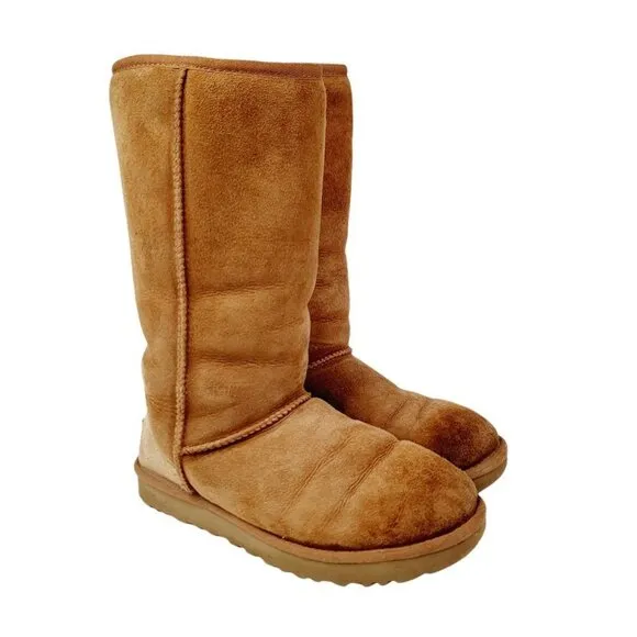 UGG 1016224 Women's Classic Tall II Winter CHESTNUT WINTER Boots Size 8
