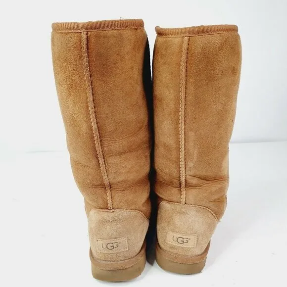 UGG 1016224 Women's Classic Tall II Winter CHESTNUT WINTER Boots Size 8
