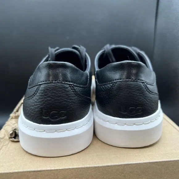 UGG Alameda Women's Size 11 Black Leather Trainer Shoes 1130775 Sneakers