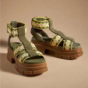 UGG Ashton Heritage Moss Green Sandals Size 8.5