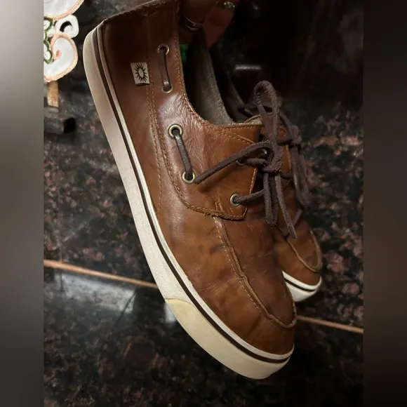 UGG Australia Boat Shoes Mens Brown Moc Toe Lace Up Leather size 10