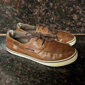 UGG Australia Boat Shoes Mens Brown Moc Toe Lace Up Leather size 10