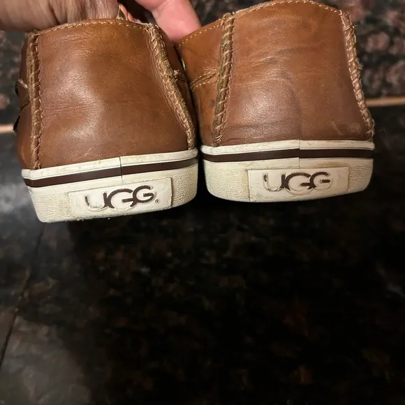 UGG Australia Boat Shoes Mens Brown Moc Toe Lace Up Leather size 10