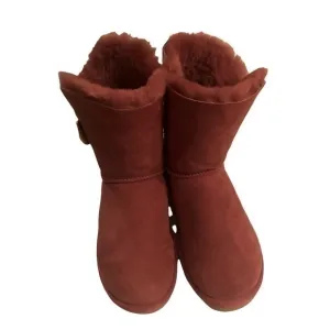 Ugg Australia dark pink shearling suede Eva boots 9
