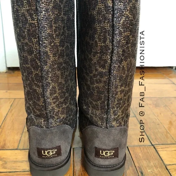 UGG Australia leopard print winter boots size 7