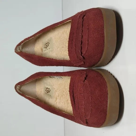UGG Australia Reese wedge moccasin loafer shoes woman's size 6 EU 37