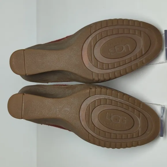 UGG Australia Reese wedge moccasin loafer shoes woman's size 6 EU 37