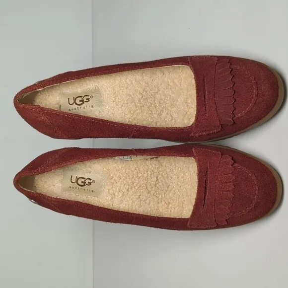 UGG Australia Reese wedge moccasin loafer shoes woman's size 6 EU 37