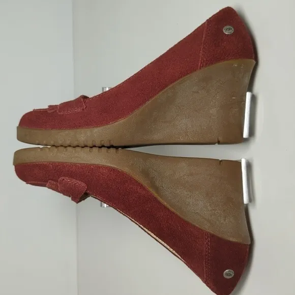 UGG Australia Reese wedge moccasin loafer shoes woman's size 6 EU 37
