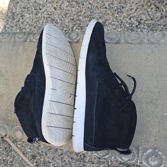 Ugg CHUKKA BOOT FREAMON BLACK WHITE TWINSOLE Black Suede Men's Shoes 11,5