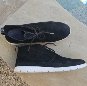 Ugg CHUKKA BOOT FREAMON BLACK WHITE TWINSOLE Black Suede Men's Shoes 11,5