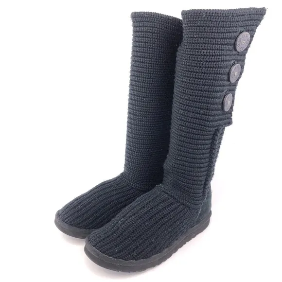 UGG Classic Cardy Tall Knit Winter Boots 9
