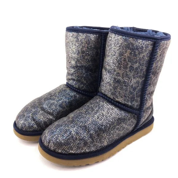 UGG Classic Short II Glitter Sheepskin Winter Boots 7