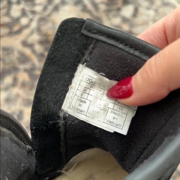 UGG Harwell‎ Black Leather Buckle Moto Winter Boots