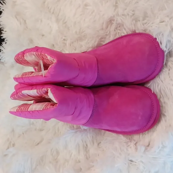 UGG Kid's Bailey Bow Maxi Winter Boots Pink NWOB Big Girl 5/Women's 7