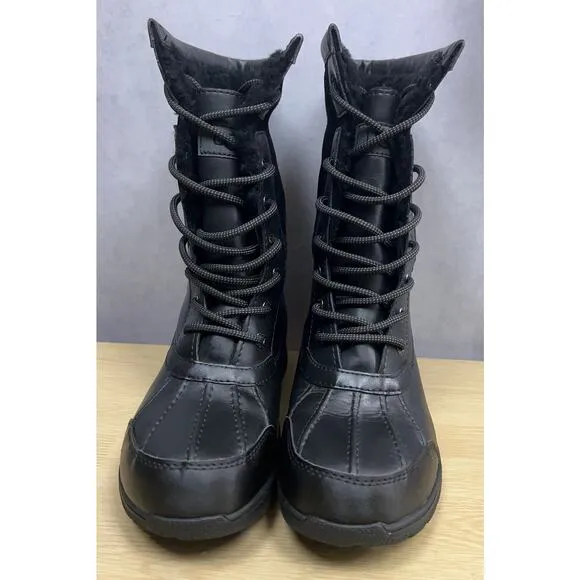 UGG Kids Winter Boots Butte II US Size 5 (Big Kids) S/N 1098890K Black