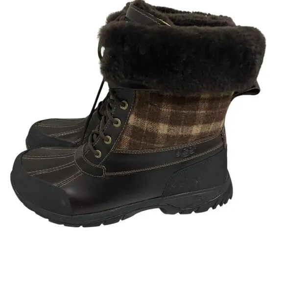 UGG Men Size 13 Brown Waterproof Fur Vibram Leather Snow Gore-Tex Boots …