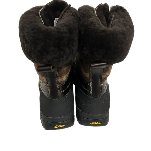 UGG Men Size 13 Brown Waterproof Fur Vibram Leather Snow Gore-Tex Boots …
