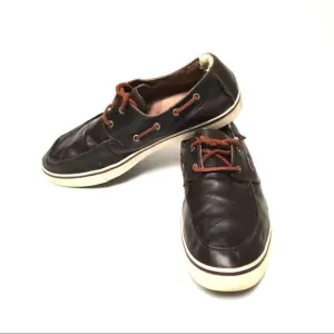 UGG brown leather boat/deck loafer shoes 11