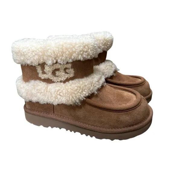 Ultra Mini UGG Fluff girls winter boots sis 13 NWB