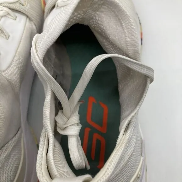 Under Armour Curry 5 Confetti Shoes 11.5 Mens White Athletic Sneaker 3020657-109