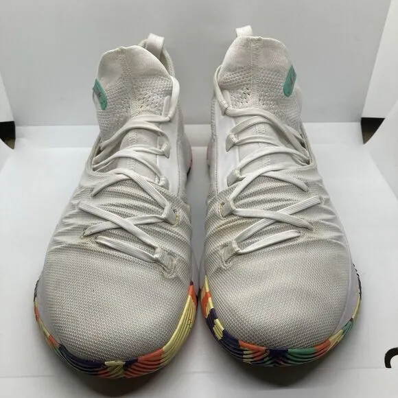 Under Armour Curry 5 Confetti Shoes 11.5 Mens White Athletic Sneaker 3020657-109
