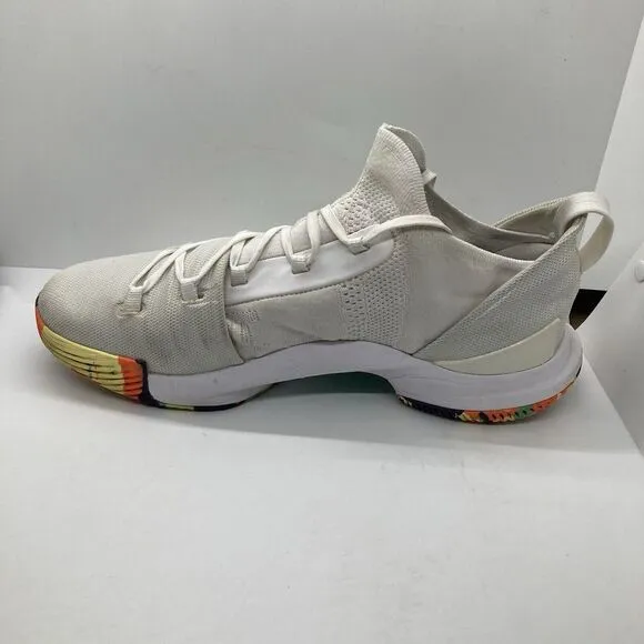 Under Armour Curry 5 Confetti Shoes 11.5 Mens White Athletic Sneaker 3020657-109