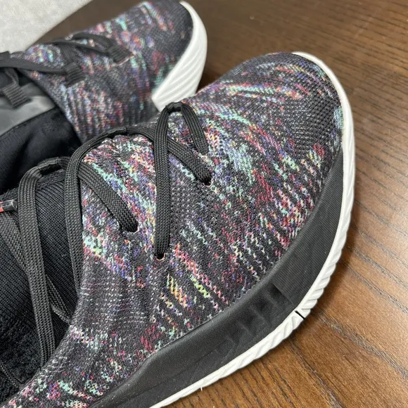 Under Armour Curry 5 Tokyo Night Shoes Men's Size 8 Black Multicolor Sneakers