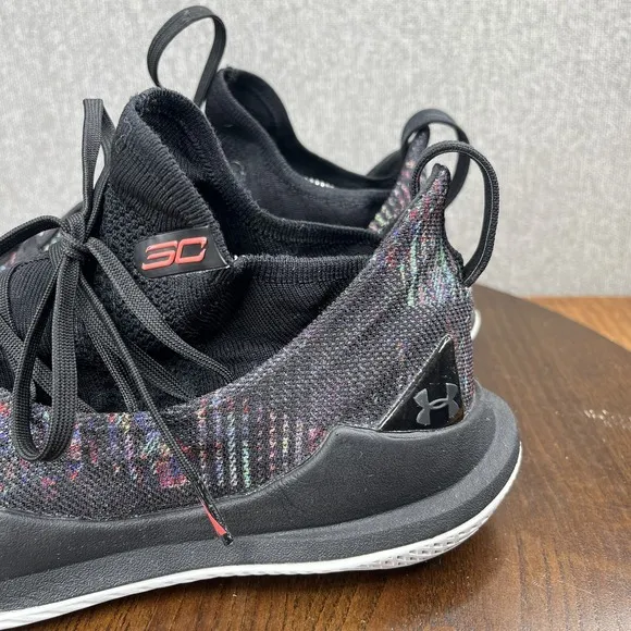 Under Armour Curry 5 Tokyo Night Shoes Men's Size 8 Black Multicolor Sneakers