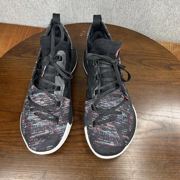 Under Armour Curry 5 Tokyo Night Shoes Men's Size 8 Black Multicolor Sneakers