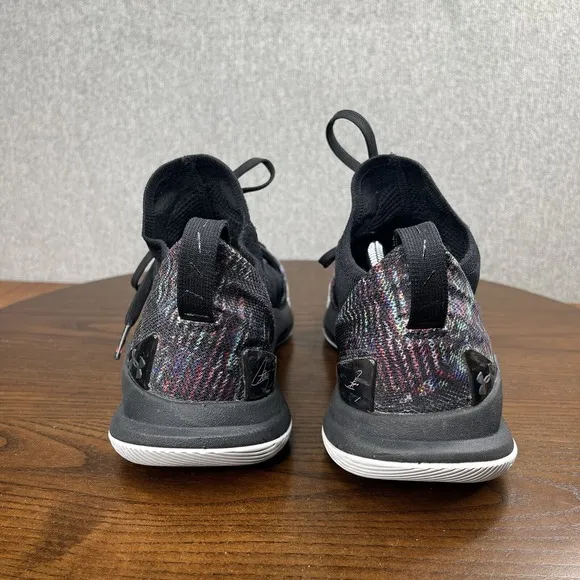 Under Armour Curry 5 Tokyo Night Shoes Men's Size 8 Black Multicolor Sneakers