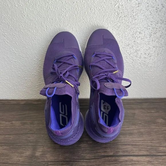 Under Armour Curry 6 Team Violet Purple Athletic Basketball Shoes Men’s Size‎ 13