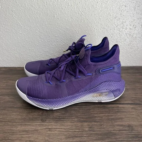 Under Armour Curry 6 Team Violet Purple Athletic Basketball Shoes Men’s Size‎ 13