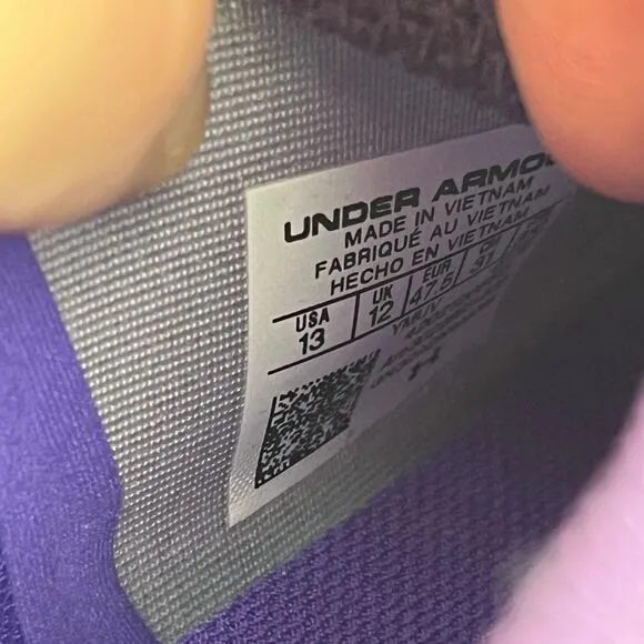 Under Armour Curry 6 Team Violet Purple Athletic Basketball Shoes Men’s Size‎ 13