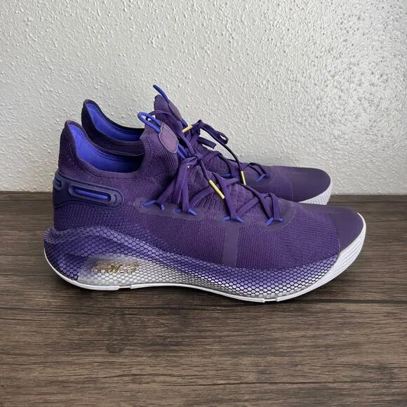 Under Armour Curry 6 Team Violet Purple Athletic Basketball Shoes Men’s Size‎ 13