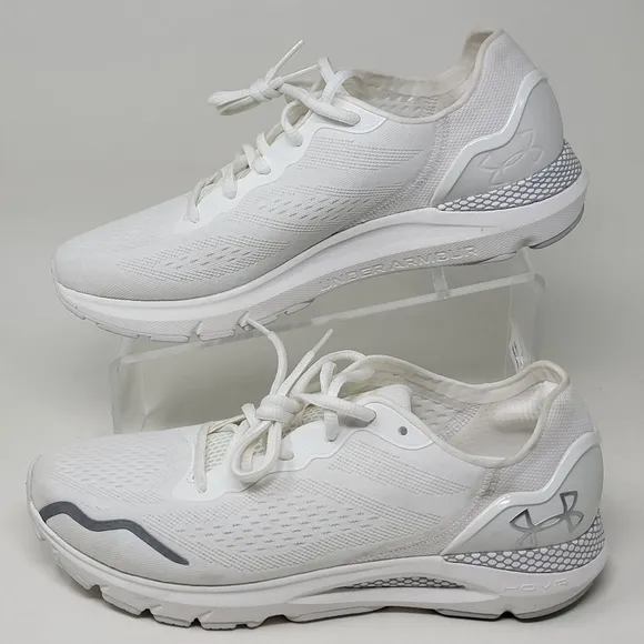 Under Armour HOVR Sonic 6 White Silver 3026121-100 Men's Sz 8.5 Running Shoes