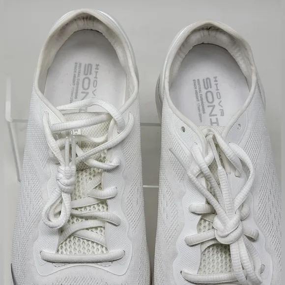 Under Armour HOVR Sonic 6 White Silver 3026121-100 Men's Sz 8.5 Running Shoes