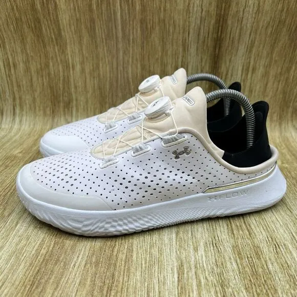 Under Armour SlipSpeed Men's Size 7 Women's 8.5 White Athletic Shoes 3027049-101